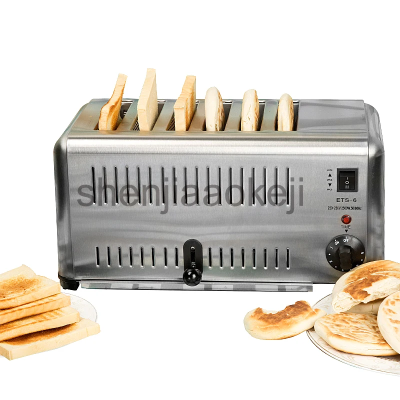 Stainless Steel Toaster 6 slice toaster Commercial Use 6-Slicer Electric Bread Toaster Machine 220v 1pc Stainless Steel Toaster 6 slice toaster Commercial Use 6-Slicer Electric Bread Toaster Machine 220v 1pc