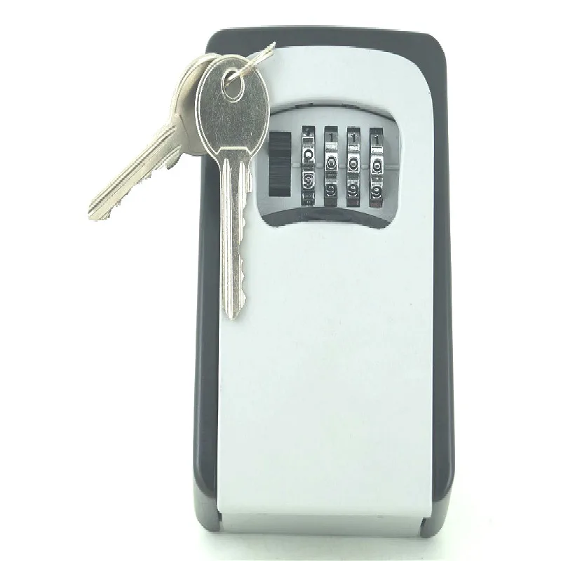 Настенный для ключей органайзер для хранения коробки с 4 кодовый замок запасные ключи Органайзер Коробки металлический секретный сейф Портативный
