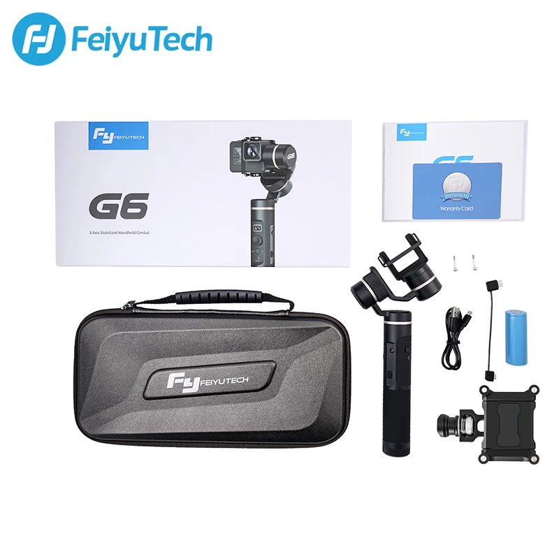 FeiyuTech G6 ударопрочный ручной шарнир Feiyu экшн-камера Wifi+ Bluetooth OLED экран угол наклона для Gopro Hero 6 5 RX0