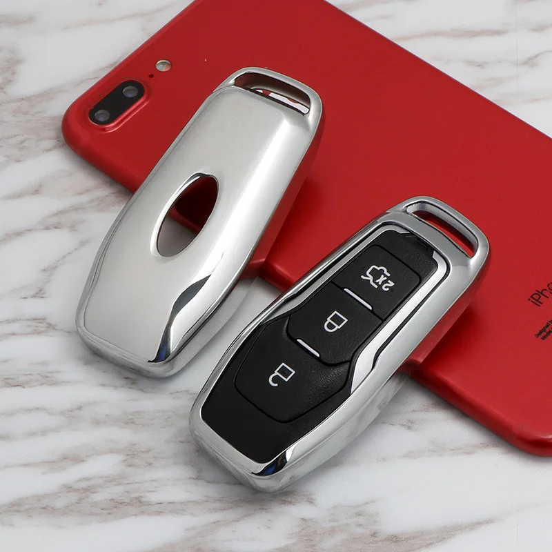 

Car Styling Key Cover Key Shell Protector For Ford F-150 Mondeo Galaxy S-Max Explorer Ranger 2015 2016 2017 2018 TPU Key Case