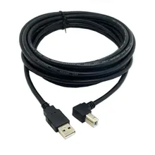 5m 16ft 500cm Standard USB 2.0 A Type Male to B Type Up Angled 90 Degree Cable for Printer Scanner & External Hard Disk