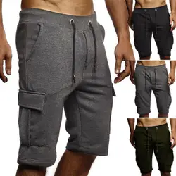 2019 новые стильные мужские повседневные короткие спортивные штаны для бега, однотонные брюки, беговые штаны, брюки