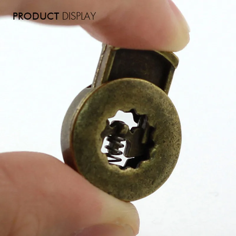 

10pcs Spring Stopper Toggle Buckle Rope Clamp Cord Locks Drawstring Metal Stops End Clasps Antique Bronze Vintage Clasp