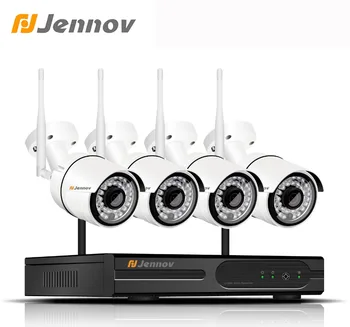 

Jennov 4CH 1080P 2MP Wireless Camera Security System For Home Video Surveillance Wifi Kit CCTV Outdoor IP Camera NVR Kit HD P2P