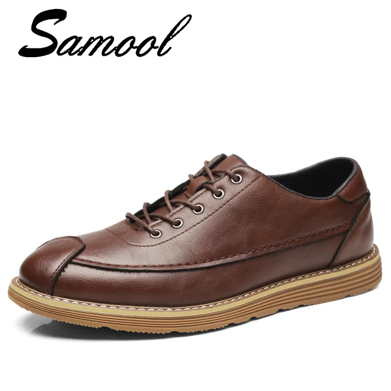 Britannique Appartements Luxe Marque De Sapato Dentelle Hommes Rétro Chaussures Aux3 Quatre Saisons darkbrown brown Mode Sneaker Bullock En Black Casual Masculino Cuir 6wPwq