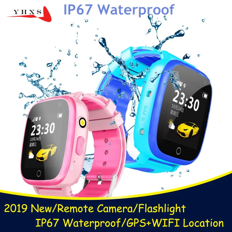 

2019 New IP67 Waterproof Smart Safe GPS LBS Location Touch Screen SOS Call Monitor Wristwatch Finder Tracker Watch for Kid Child