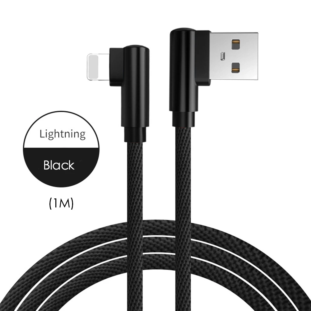 1 м 2.4A Быстрый Micro usb type C кабель для IPhone X XS MAX XR 8 7 6s Plus 5 зарядный кабель зарядное устройство для мобильного телефона Usb кабель для передачи данных - Цвет: black for iphone