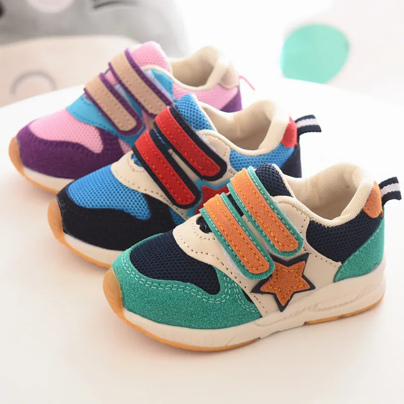 

New comfortable breathable baby casual shoes Hook&Loop cute sneakers girls boys Cute Cool sports running baby infant tennis