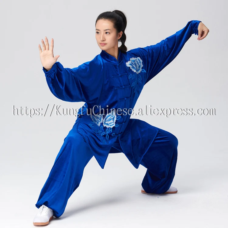 

Chinese Tai chi uniform Martial arts outfit taiji suit Qigong outfit kungfu clothes winter for girl women boy men kids adults