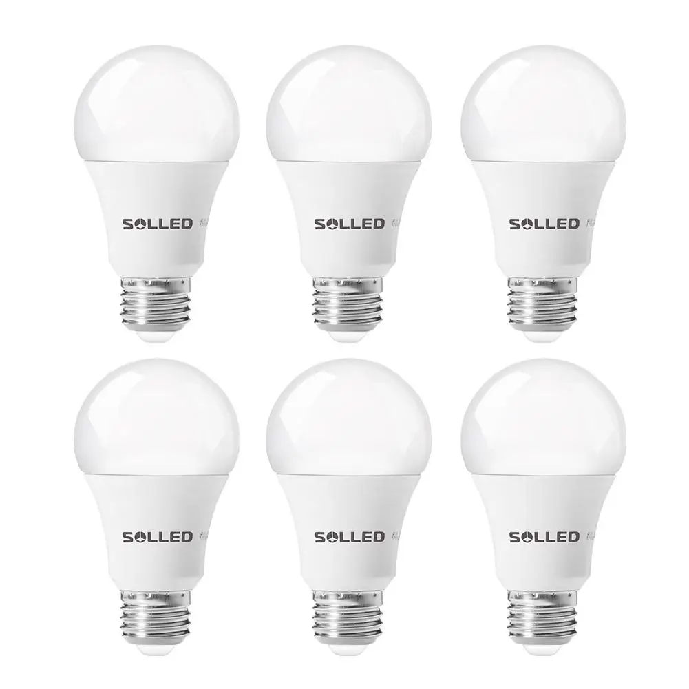 

6 Pack A19 LED Bulb E26 / 27 Socket Incandescent 5000K Daylighting Accessories