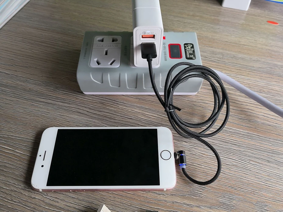 90 градусов L Тип Магнитный Micro USB Type C кабель LED магнит зарядное устройство