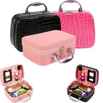 

Makeup Storage Bag Jewelry Case Box Cosmetic PU leather Organizer multi functional Women Cosmetic Cases for Travel 1STL