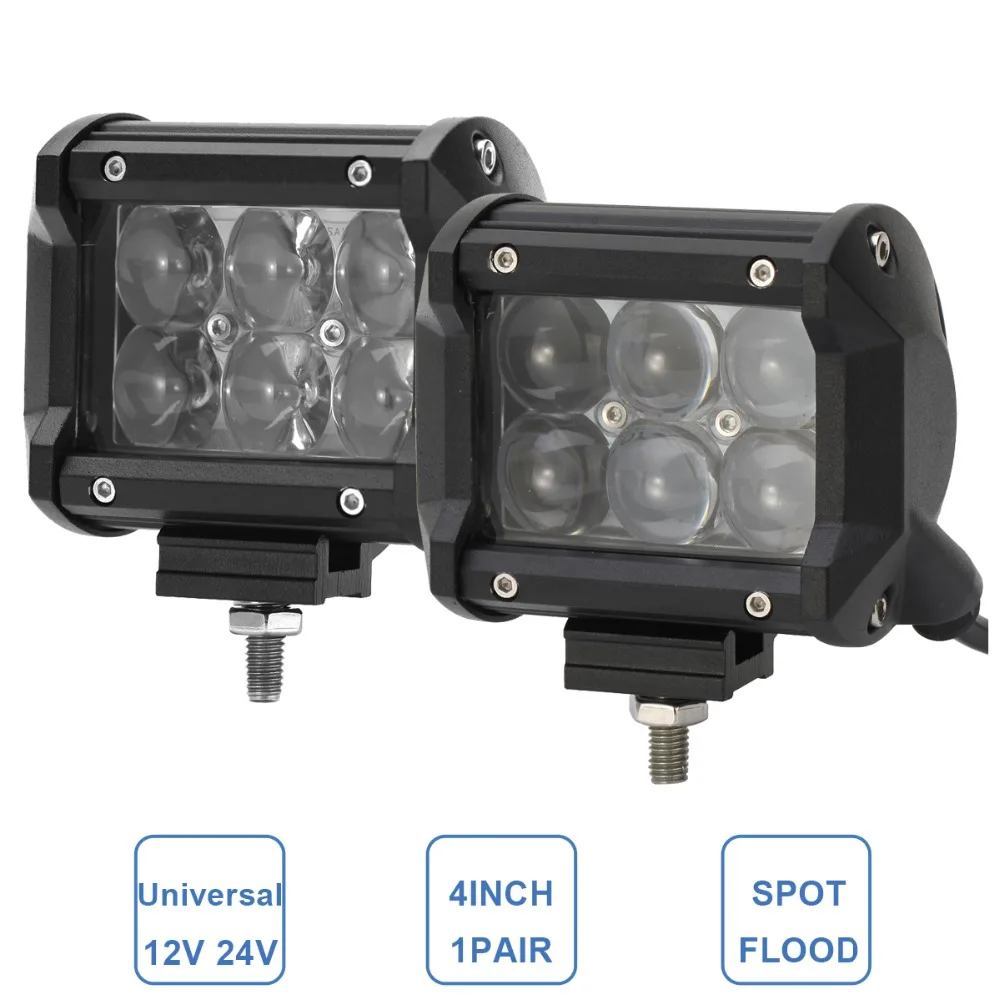 

1PAIR 30W LED Work Light Offroad 12V 24V Headlight Car ATV Trailer Camper Motorcycle Truck 4x4 4WD Boat SUV Spotlight Fog Lamp