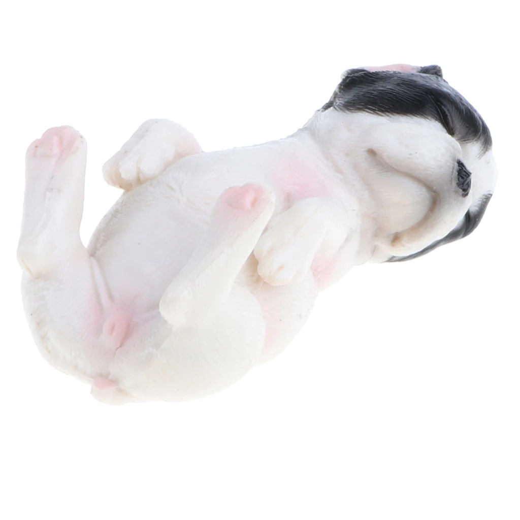Plastic Realistic Forest Ocean Animals - Sleeping French Bulldog Dog Puppy Action Figure Pet Eduactional Toys Collectibles #C