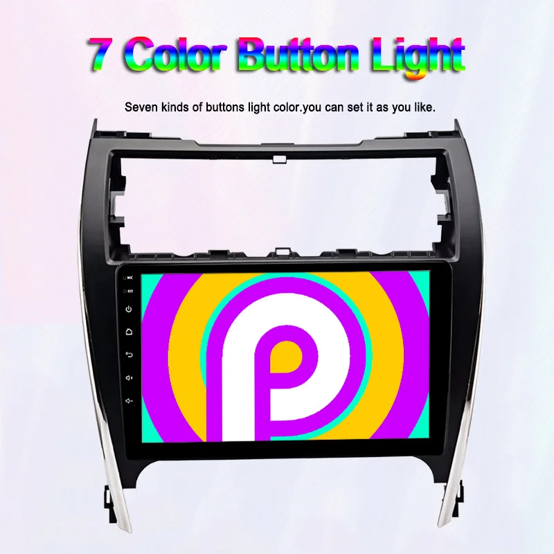 Excellent FUNROVER 2.5D+IPS android 9.0 car dvd multimedia For Toyota Camry 50 2012 2013 2014 radio gps navigation navi stereo DSP RDS BT 2