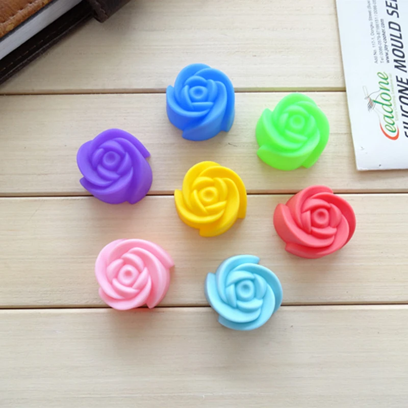 

6pcs Colorful Cupcake Liners Mold Muffin Silicone Cup Cake Tool Bakeware Baking Pastry Tools Kitchen, 3CM, Random Color MF125