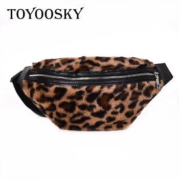 

TOYOOSKY 2018 New Women Men Waist Bag Belt Fur Leopard Shoulder Bag Fanny Pack Money Pouch Travel Belt Holiday Chest Bag Belt