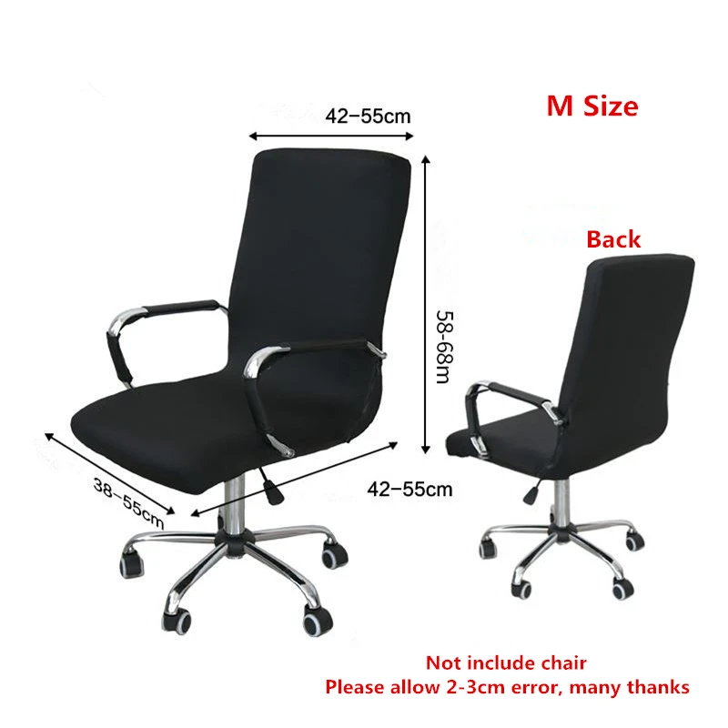 1 шт. современный офисный чехол для кресла спандекс s m l высокая эластичная ткань чехол для стула 6 цветов домашний компьютер черный Чехлы для стула
