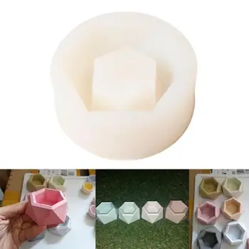 

1set Plant Flower Pot Silicone Mold DIY Ashtray Diamond Shaped Surface Succulent Candle Holder Mold Fleshy Plant Pot