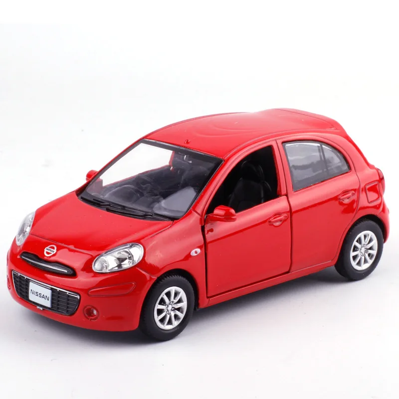  1:36 scale Alloy pull back car modelHigh simulation nissa march toy Two open doorsgift toy model ca