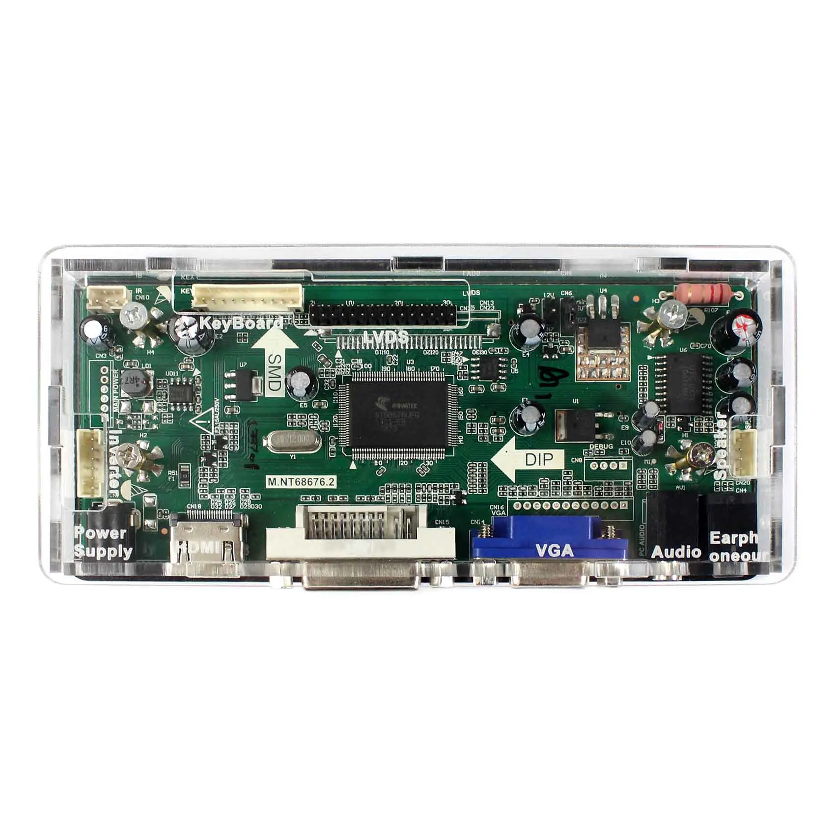 

HDMI DVI VGA Board M.NT68676 Shell Case Acrylic Case Case Frame White