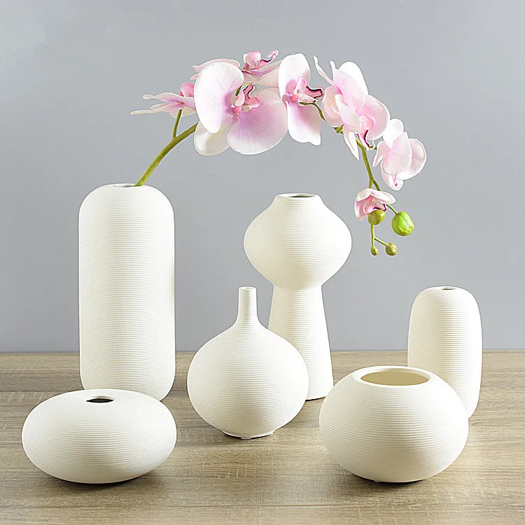 new handmade creative white ceramic simple vases porcelain vase china