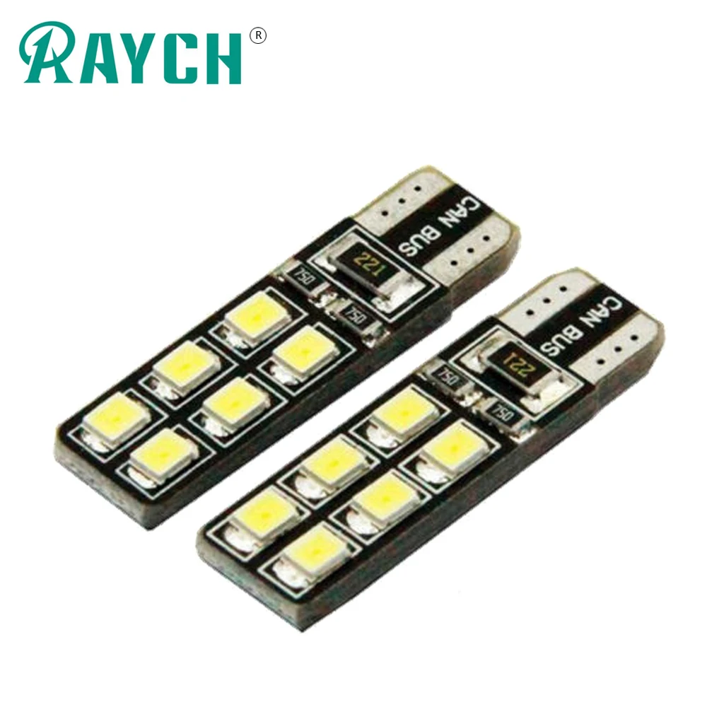 

2PCS/lot Car Auto 194 W5W Canbus t10 12smd 2835 LED No error Wedge Lights