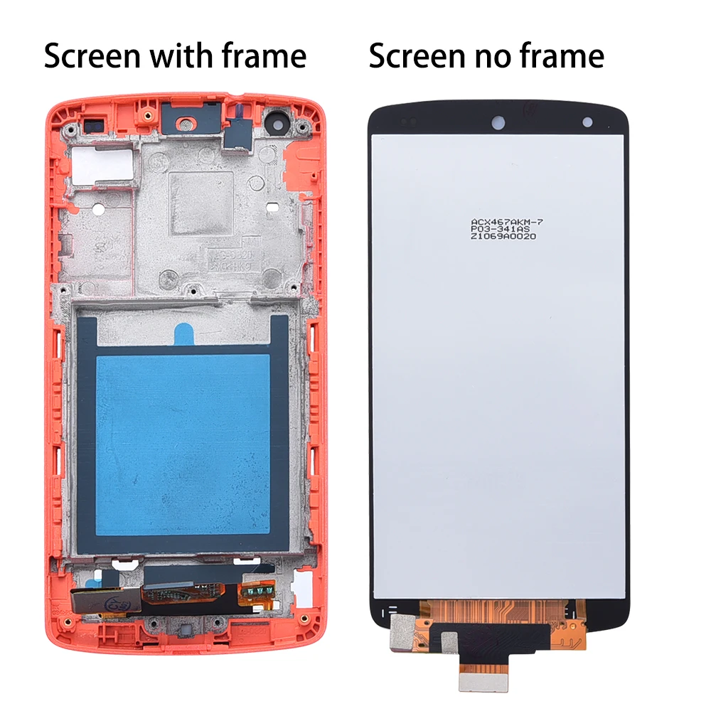 Cena Oryginalne do lg Google Nexus 5 wyświetlacz D820 D821 wyświetlacz LCD z ekranem dotykowym Digitizer z ramą kompletne części zamienne