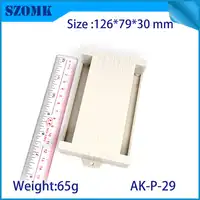 10 stücke 126*79*30mm heißer verkauf kunststoff elektronik gehäuse für pcb design szomk din-schiene kunststoff box für instrument gehäuse