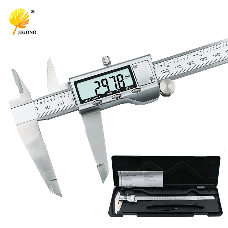 

JIGONG High quality 300mm 12" Metal casing Digital CALIPER Electronic VERNIER GAUGE MICROMETER 0-300mm