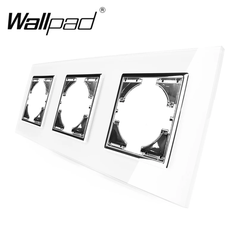 DIY стеклянная рамка для модуля EU Sandard Temepred стеклянная рамка для обоев серии L6 - Цвет: 3 Frame White