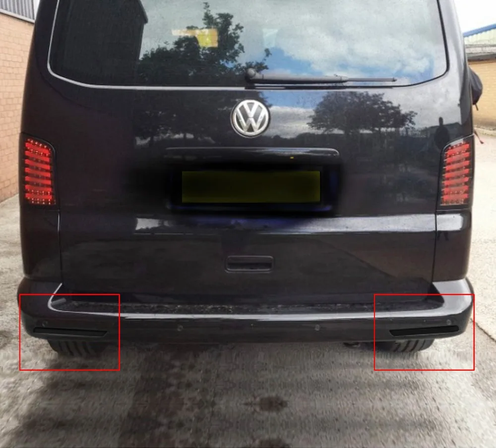 ANGRONG красный светильник отражатель заднего бампера светодиодный стоп для VW T5