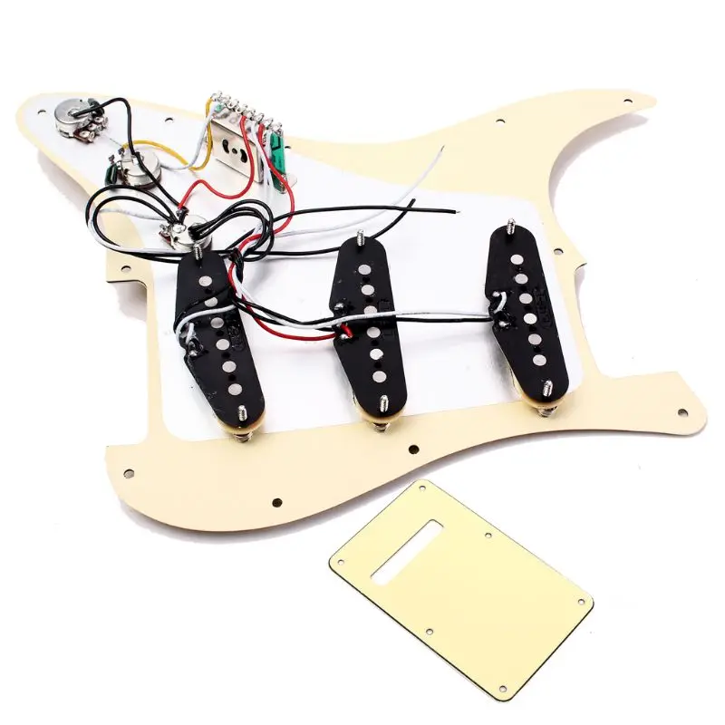 

1 set SSS Pickguard Prewired-Loaded Pickup Control back cover For ST Electric Guitar Parts