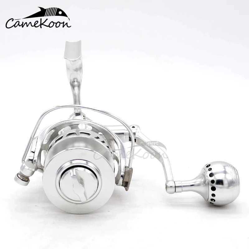 Carretel de Pesca Poderoso de Água Camekoon Fiação Liga Alumínio Usinado Salgada Surf Carretel Wt5000 - Wt6000 6 Carretilhas de pesca