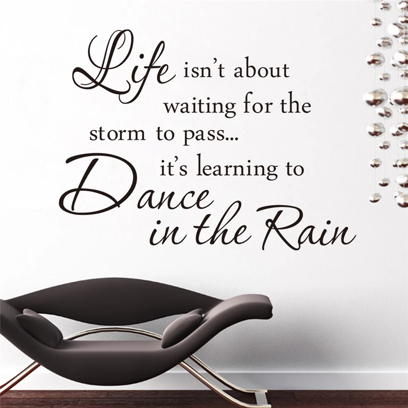 LIFE ISN/'T ABOUT WAITING Inspirational Decal Wall Decor Quote Vinyl Sticker Art