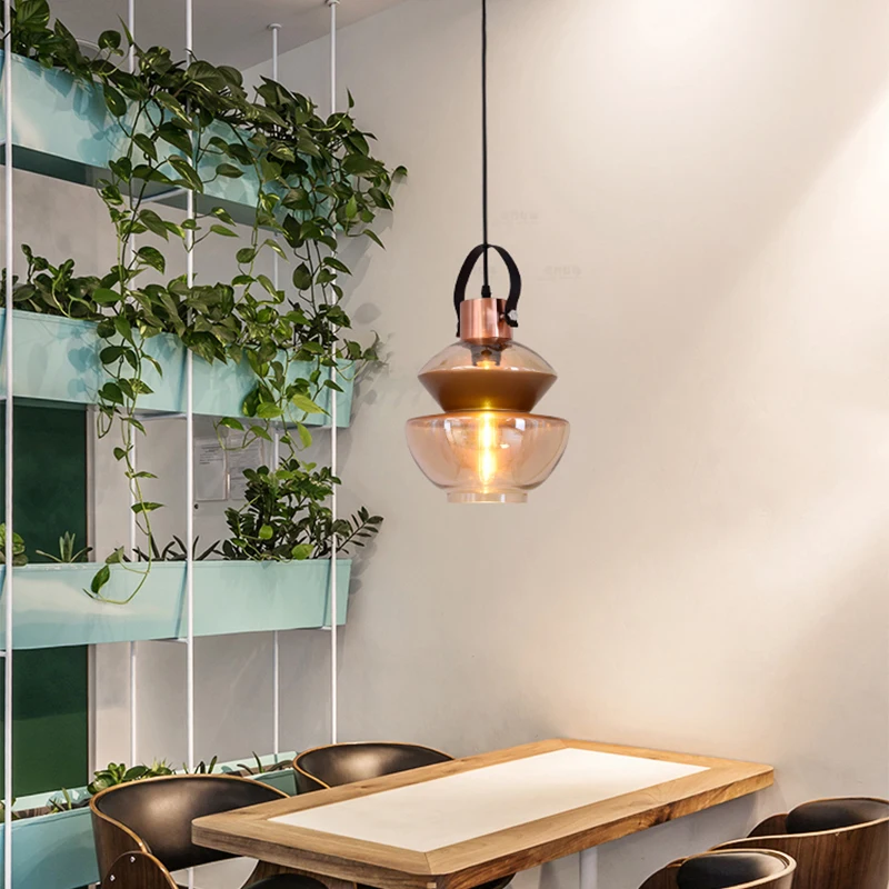 Скандинавские современные Лофт Творческий стеклянные подвесные светильники E27 светодиодный подвесной светильник для гостиной, столовой спальни кафе ресторан