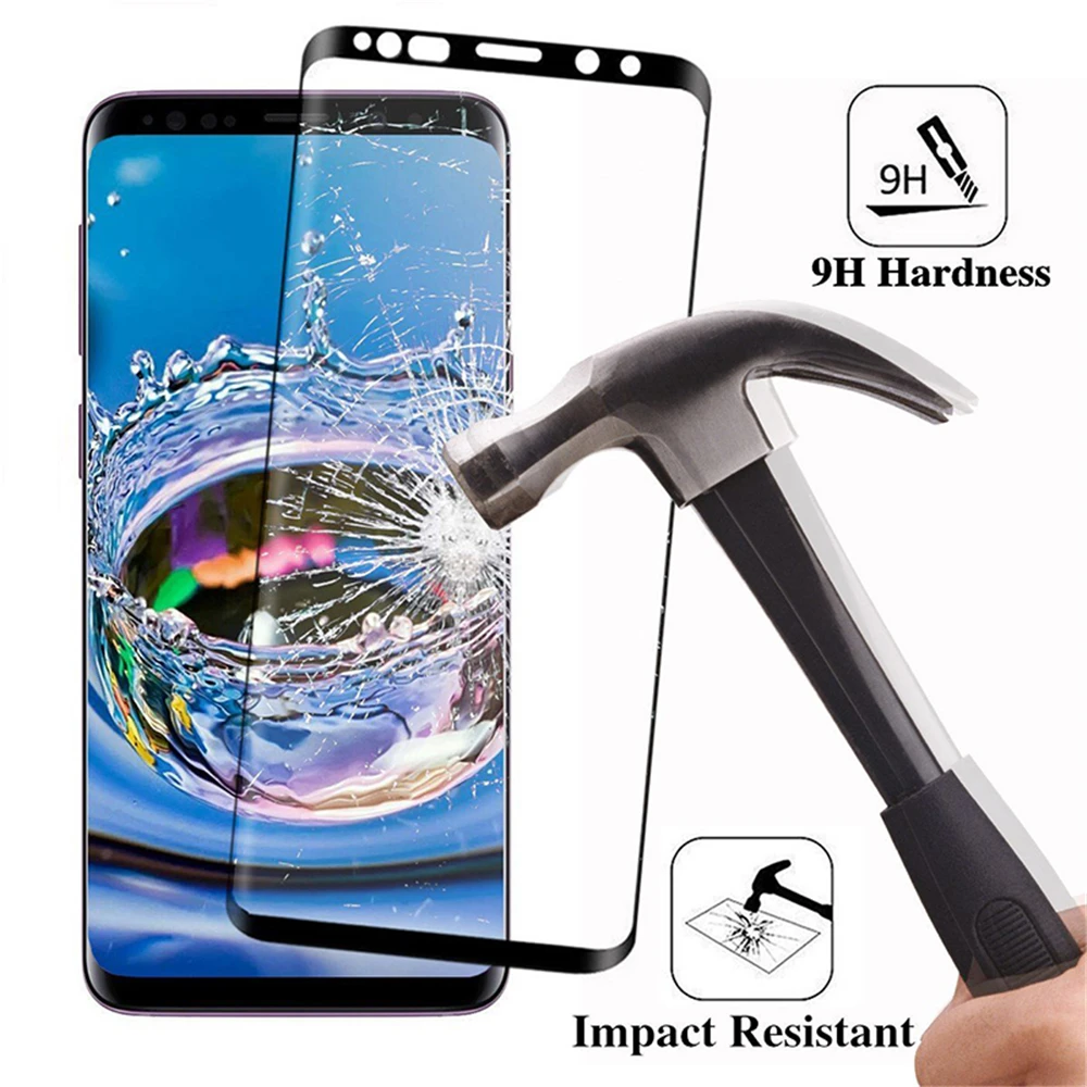 3D полный закругленный протектор экрана для Samsung Galaxy S9 S8 Plus S7 Note 8 9 закаленное