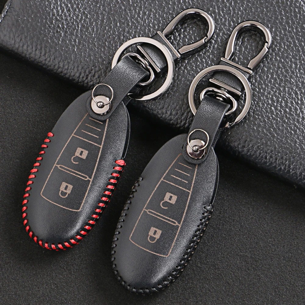 Car Accessories Leather Remote Key Covers Case Shell Holder Bag Keychain for Suzuki Vitara S
