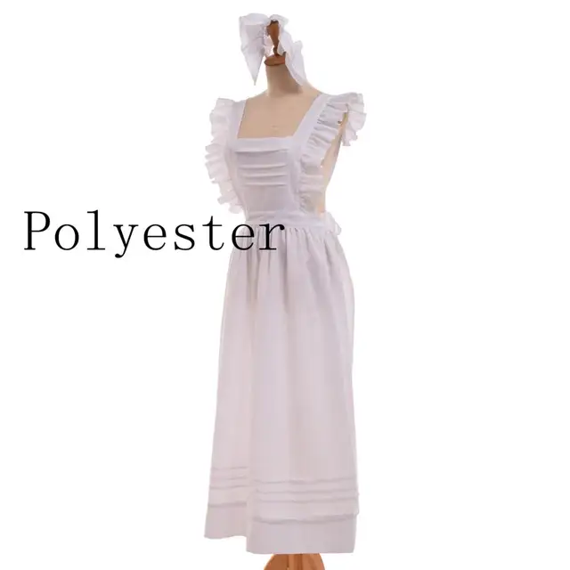 Victorian Edwardian Style Servant Maid Cosplay Cotton Housekeeper Apron