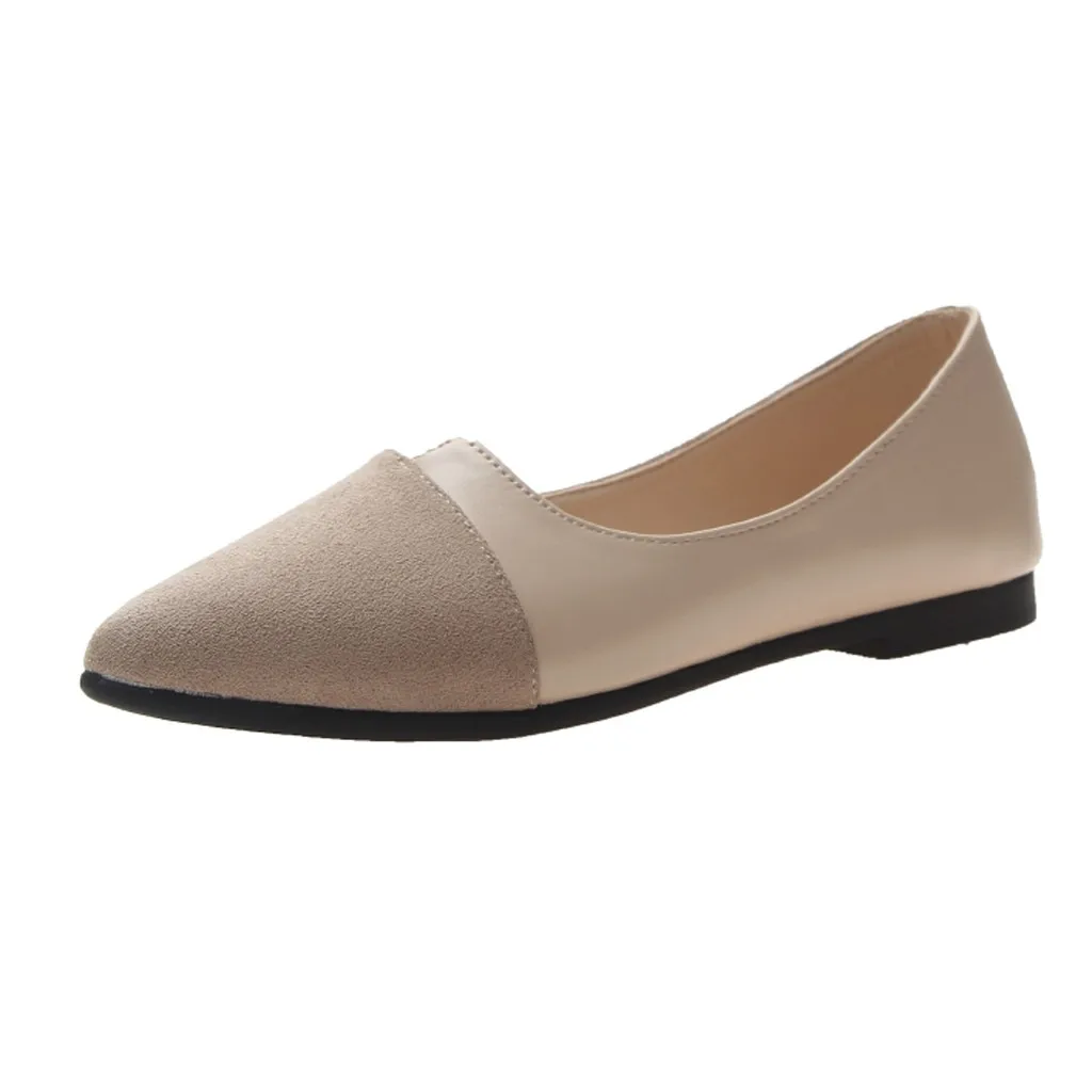 

Women Splice Color Flat Fashion Pointed Toe Ballerina Ballet Flat Slip On Shoe Summer Gladiator Roman princess Shoe travel Mar 3