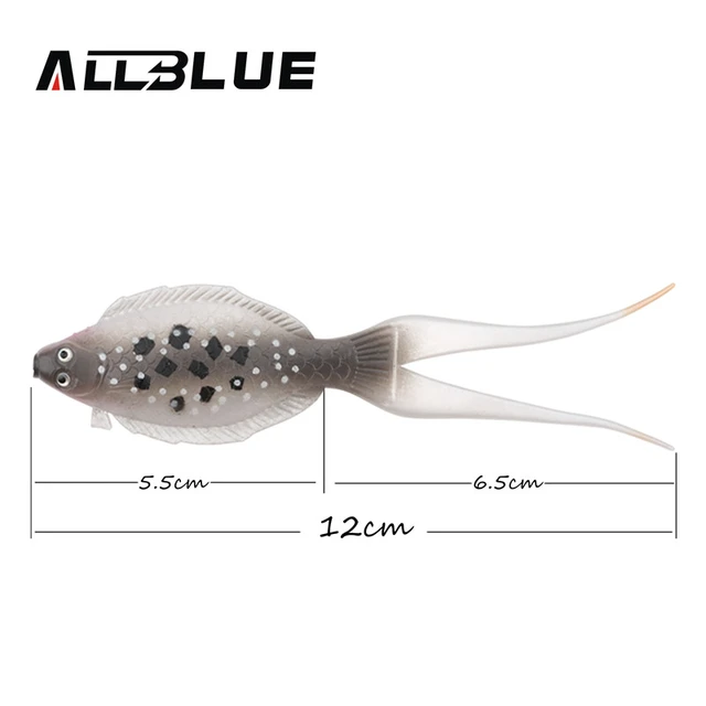 ALLBLUE New 3pcs/lot Soft Bait 12cm/8g Flatfish Fishing Lure Soft Silicone Bait  Swimbaits Plastic