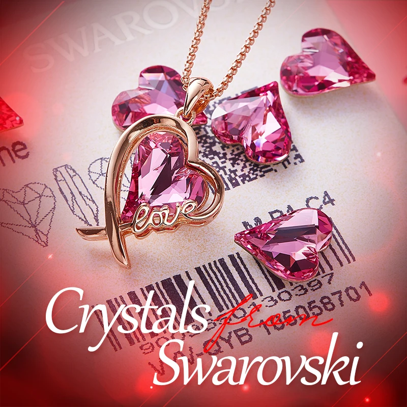 Cdyle, женское золотое ожерелье украшено кристаллами, ожерелье с подвеской, Кристальное ожерелье в форме сердца, Женские Ювелирные изделия
