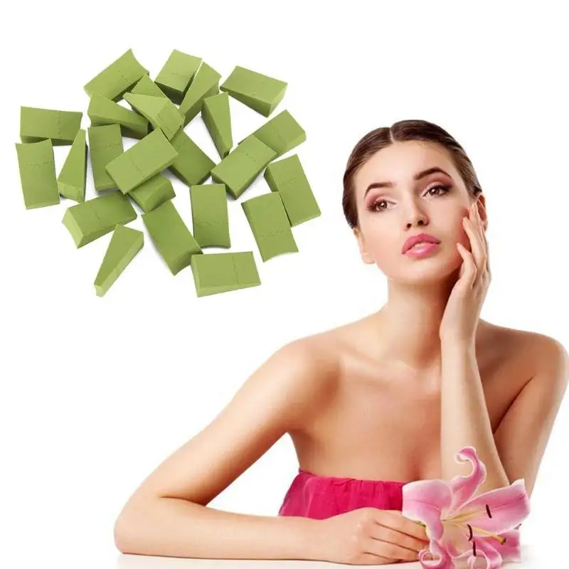 24 Pcs/Pack Triangle Shaped Makeup Puff Soft Magic Face Cleaning Pad