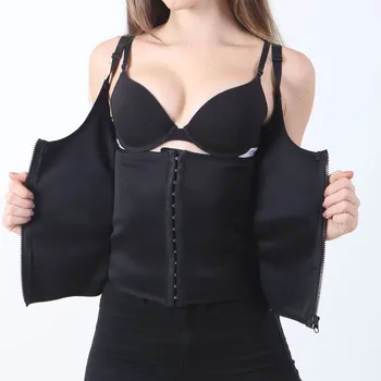 

Women Sexy Shapewear Adjustable Zipper Straps Waist Trainer Tummy Control Tank Topping Slimming Corset Vest Female Underwear