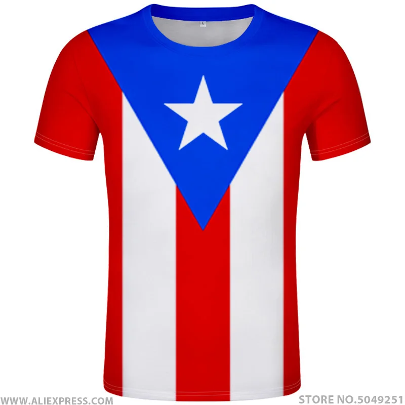 

PUERTO RICO t shirt diy free custom made name number pri t-shirt nation flag pr rican spanish country college logo photo clothes