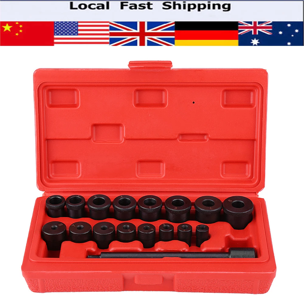 

17pcs Alignment Tool Kit Aligning Universal Centring Mandrel Clutch Tool Kit Clutch Installing Tool Coupling Spine Set