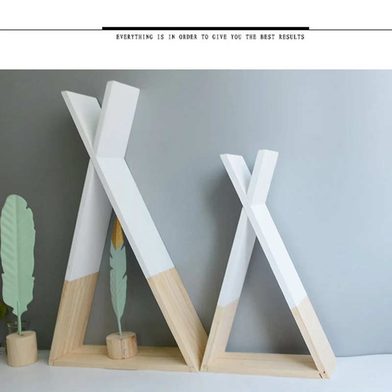 

Newly 1 Pcs Wood Wall Storage Shelf Stacks Children Kids Living Room Decoration Frame VA88