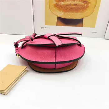 

Cheap shoulder crossbody bag genuine leather cowhide saddle minibag fashion bags with detachable strap for women 2019
