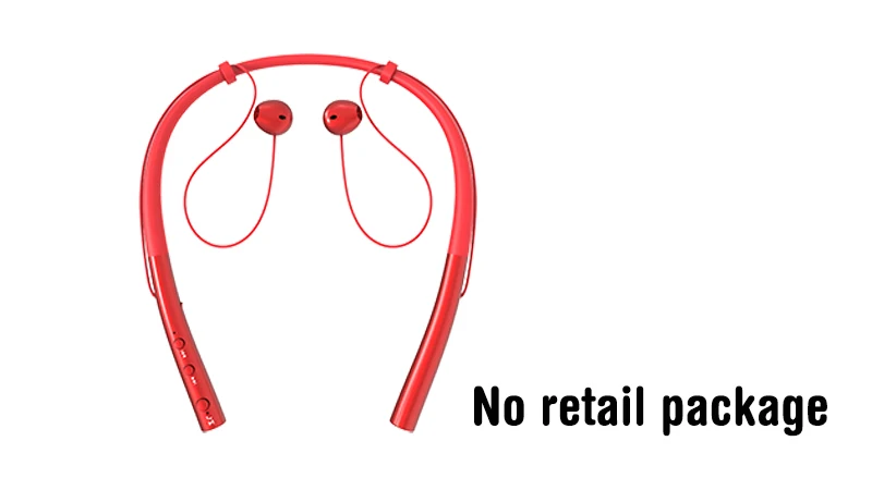 Bluetooth наушники с шейным ремешком, беспроводные наушники, гарнитура с функцией hands Free, шумоподавление, наушники для спорта, наушники с микрофоном - Цвет: red no box