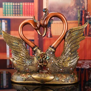 

Continental retro lovers Swan ornaments exquisitely creative living room decor Home Furnishing American Wedding items